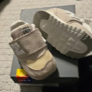 New Balance Kids Cream and White Sneakers